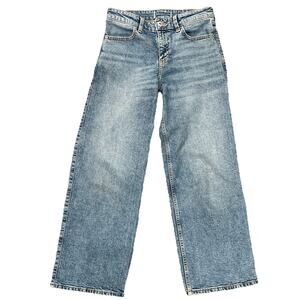 Abercrombie & Fitch Jeans Girls Size 16 Relaxed Jean High Rise Wide Leg Med Wash